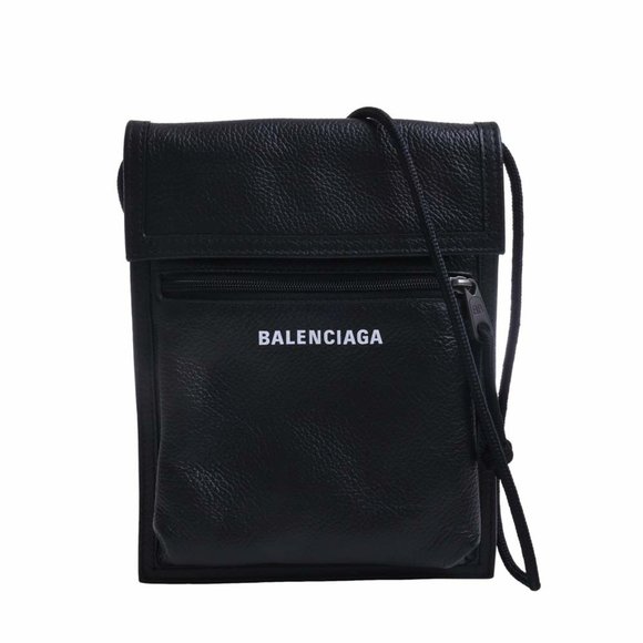 Balenciaga Handbags - BALENCIAGA Leather Explorer Small Pouch Shoulder Bag 532298 Black Women's